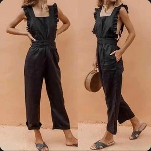 Posse the Label Linen Overalls Jumpsuit